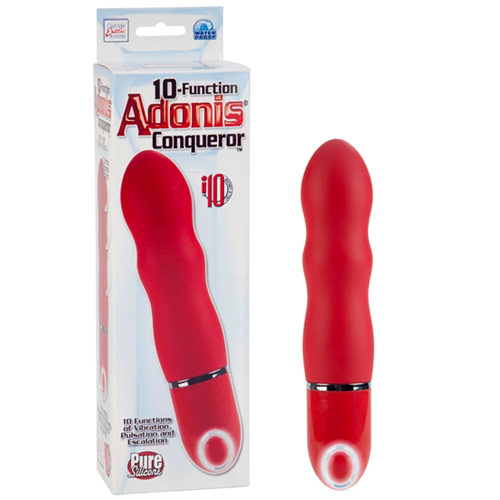 10-Function Adonis Conqueror, Anal Vibrator, Red, California Exotic Novelties
