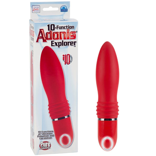 10-Function Adonis Explorer, Anal Vibrator, Red, California Exotic Novelties