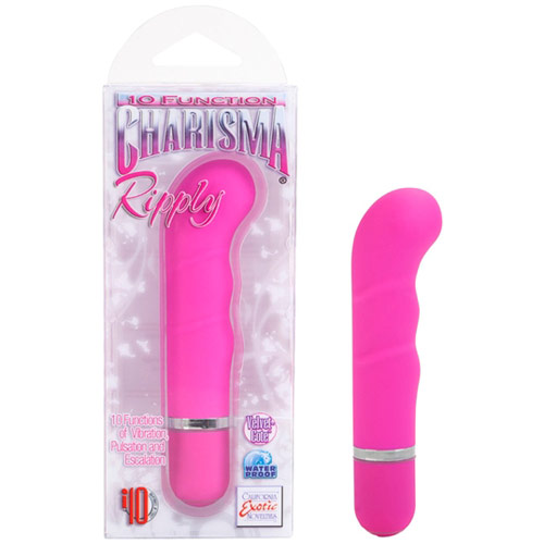 California Exotic Novelties 10-Function Charisma Ripply Vibrator, Pink, California Exotic Novelties