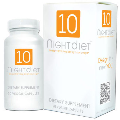 10 Night Diet Stimulant Free, Nighttime Weight Loss, 20 Veggie Capsules, Creative Bioscience