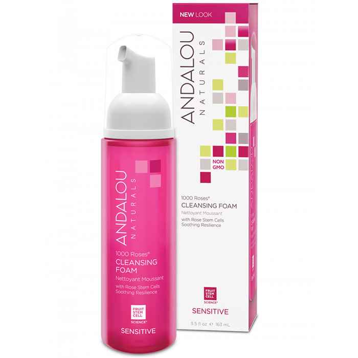 1000 Roses Cleansing Foam, 5.5 oz, Andalou Naturals