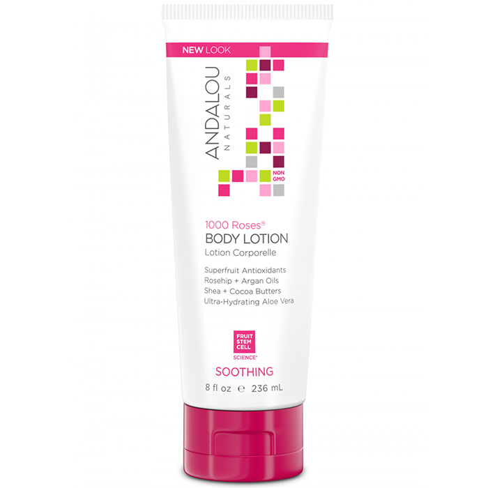 1000 Roses Soothing Body Lotion, 8 oz, Andalou Naturals