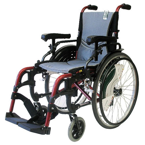 Karman Healthcare Inc. 16 x 17 Inch, Ergonomic High Strength Light Weight Wheelchair, K0004/K0005, Flip-back & Height Adjustable Armrests, Swing-away Footrests, Quick Release Axles, Silver Frame, Karman