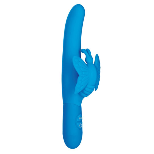 Posh 10-Function Silicone Fluttering Butterfly Vibrator - Blue, California Exotic Novelties