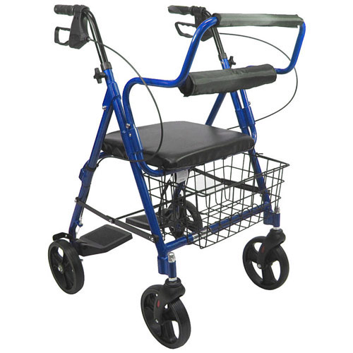 Karman Healthcare Inc. 2-in-1 Rollator & Transporter, Metallic Blue, Karman