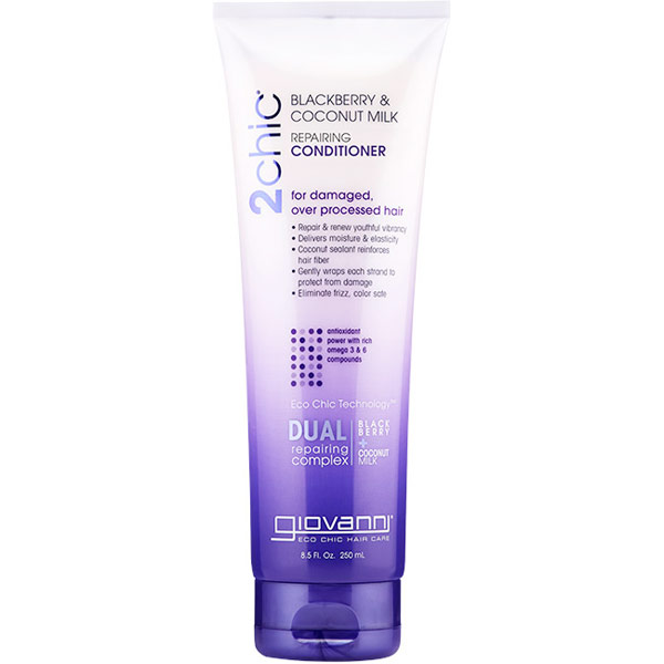 2chic Repairing Conditioner with Blackberry & Coconut Milk, 8.5 oz, Giovanni Cosmetics