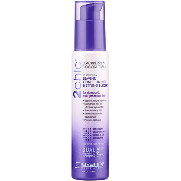 2chic Repairing Leave-In Conditioning & Styling Elixir, 4 oz, Giovanni Cosmetics