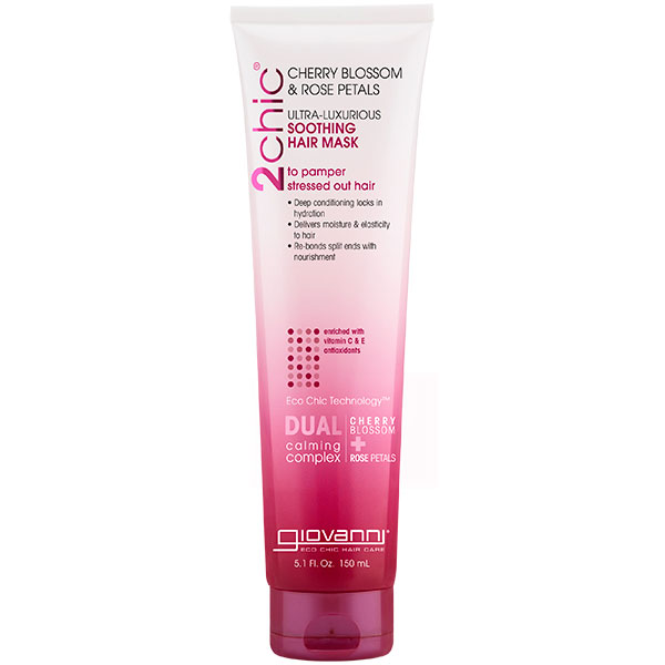 2chic Ultra-Luxurious Soothing Hair Mask, 5.1 oz, Giovanni Cosmetics
