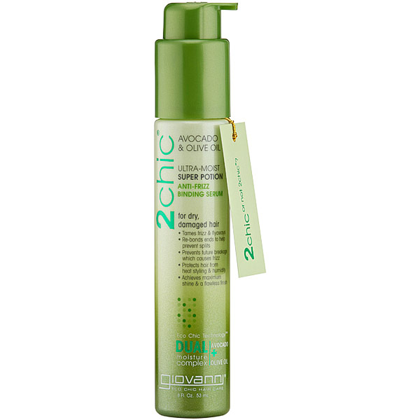 2chic Ultra-Moist Super Potion, Anti-Frizz Binding Serum, 1.8 oz, Giovanni Cosmetics