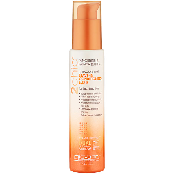 2chic Ultra-Volume Leave-In Conditioning Elixir, 4 oz, Giovanni Cosmetics
