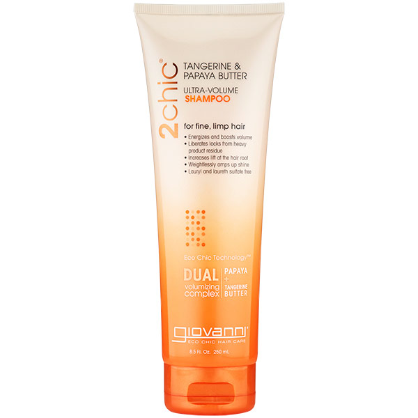 2chic Ultra-Volume Shampoo with Tangerine & Papaya Butter, 8.5 oz, Giovanni Cosmetics