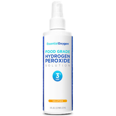 Food Grade Hydrogen Peroxide 3%, 8 oz, Essential Oxygen