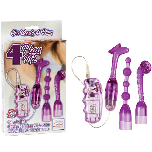 4 Play Kit (1 Multi-Speed Bullet & 3 Sleeves), California Exotic Novelties