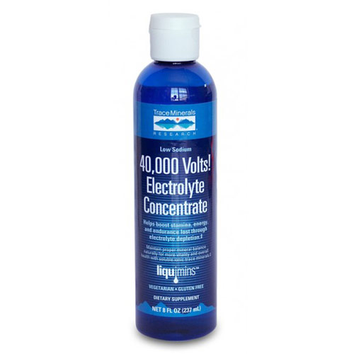 Trace Minerals Research Electrolyte Concentrate 40,000 Volts, 8 oz, Trace Minerals Research