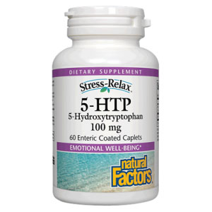 Stress-Relax 5-HTP 100 mg, 60 Enteric Coated Caplets, Natural Factors