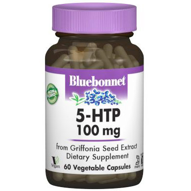 5-HTP 100 mg, 60 Vegetable Capsules, Bluebonnet Nutrition