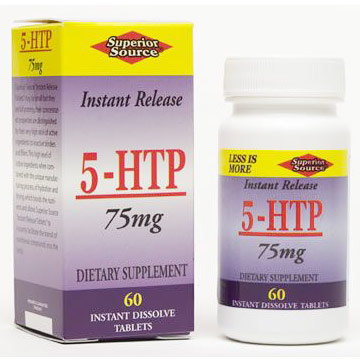 5-HTP 75 mg, Instant Release 5HTP, 60 Instant Dissolve Tablets, Superior Source
