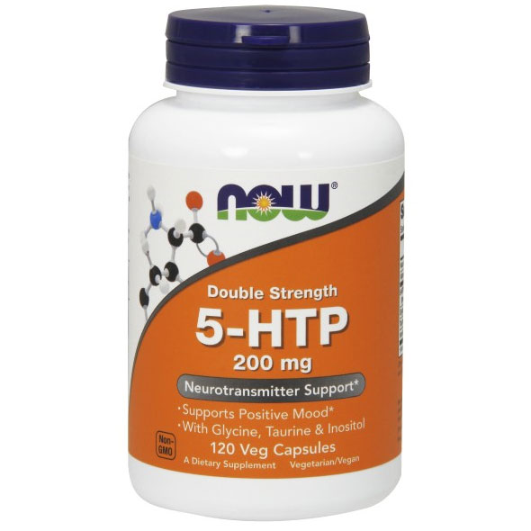 5-HTP Double Strength, 200 mg, 120 Veg Capsules, NOW Foods