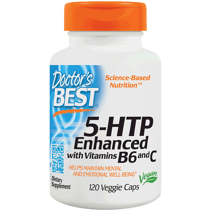 5-HTP Enhanced with Vitamin B6 & C, 120 Veggie Caps, Doctors Best