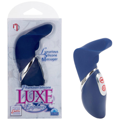 7-Function Silicone Luxe Epiphany Massager, Blue, California Exotic Novelties