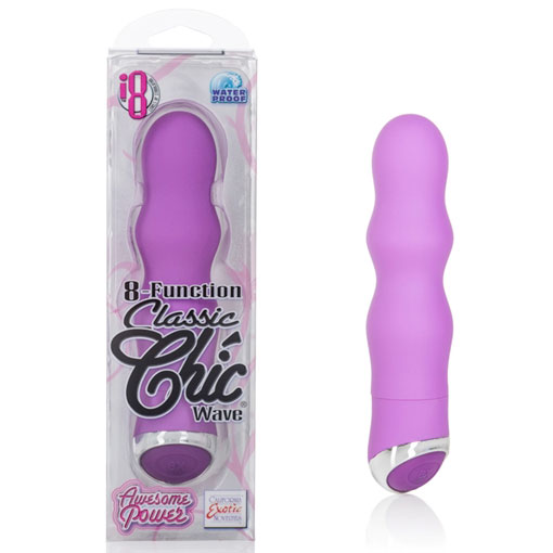 8-Function Classic Chic Wave Vibrator - Purple, California Exotic Novelties