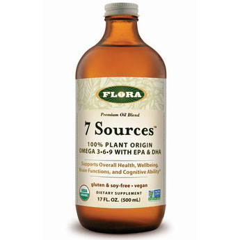 Flora Health 7 Sources Oil, Plant Origin Omega 3-6-9, 17 oz, Flora Health