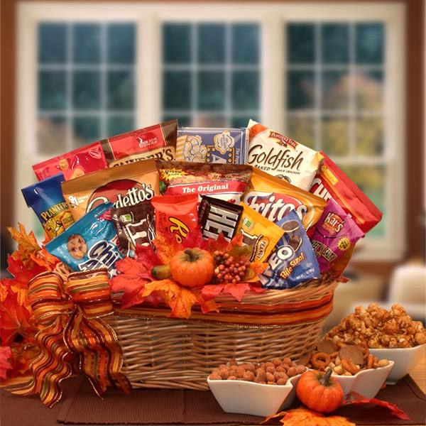 A Fall Snack Attack Gift Basket, Elegant Gift Baskets Online