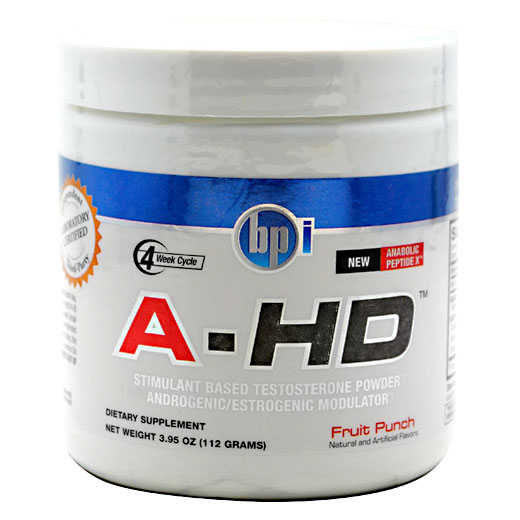 BPI Sports A-HD Stimulant Based Testosterone Powder, 3.95 oz, BPI Sports
