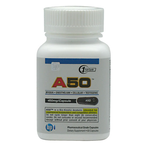 BPI Sports A50, Bio-Kinetic Anabolic, 60 Capsules, BPI Sports