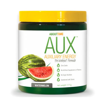 About Time AUX Auxiliary Energy Pre Workout Formula, Watermelon, 207 g, SDC Nutrition