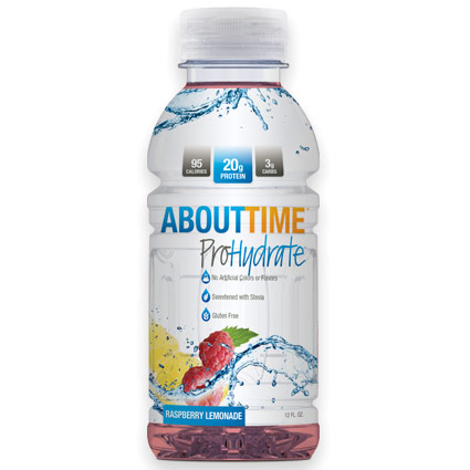 About Time ProHydrate, Ready To Drink Protein Liquid, Raspberry Lemonade, 12 oz, SDC Nutrition