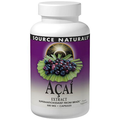 Acai Extract 500 mg, 240 Capsules, Source Naturals