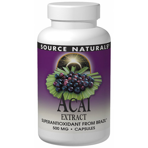 Acai Extract 500 mg, 60 Capsules, Source Naturals