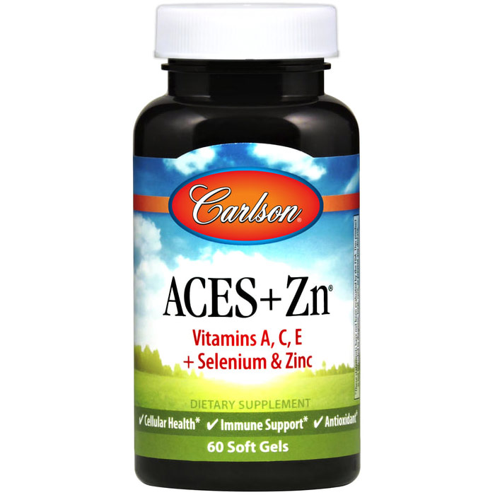 ACES + Zn, A, C, E, Selenium Plus Zinc, 60 softgels, Carlson Labs