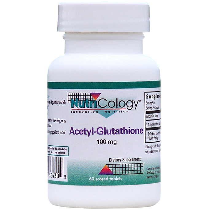 Acetyl-Glutathione 100 mg, 60 Tablets, NutriCology