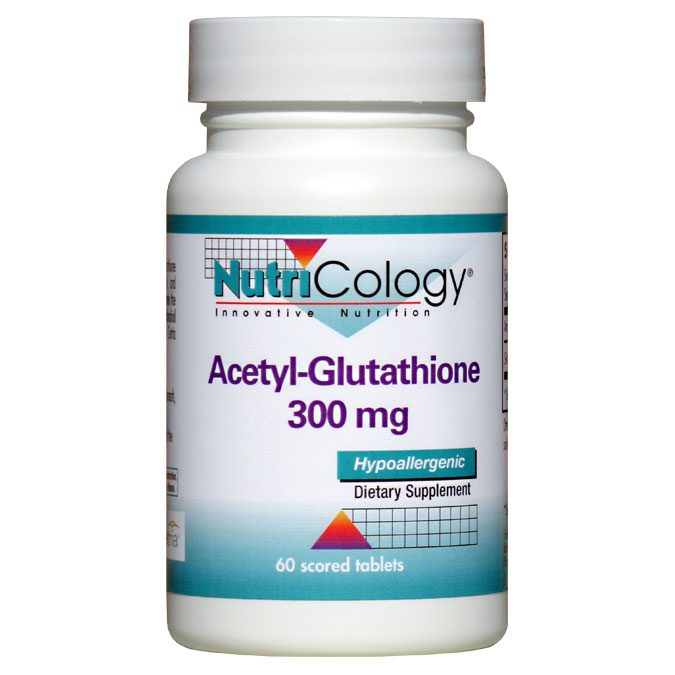 Acetyl-Glutathione 300 mg, 60 Tablets, NutriCology