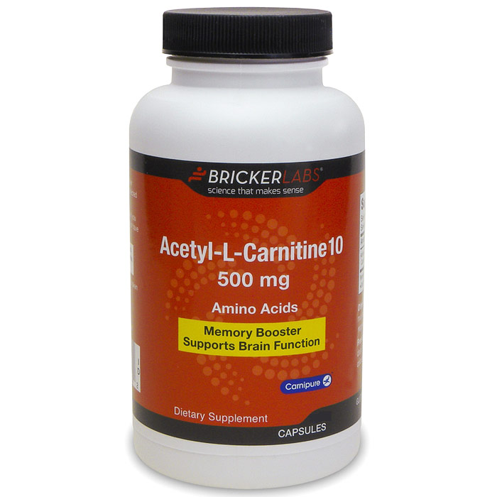 Acetyl-L-Carnitine 10 500 mg, 60 Capsules, Bricker Labs