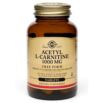 Acetyl L-Carnitine 1000 mg, 30 Tablets, Solgar