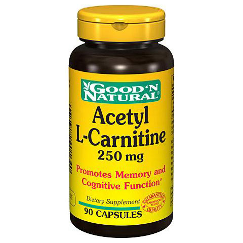 Good 'N Natural Acetyl L-Carnitine 250 mg, 90 Capsules, Good 'N Natural