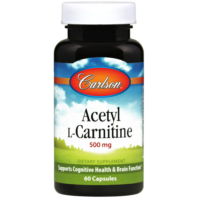 Acetyl L-Carnitine 500 mg, 120 Capsules, Carlson Labs