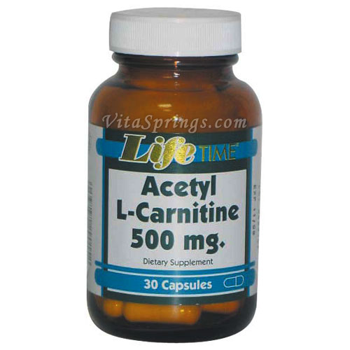 Acetyl L Carnitine 500 mg 30 Capsules LifeTime