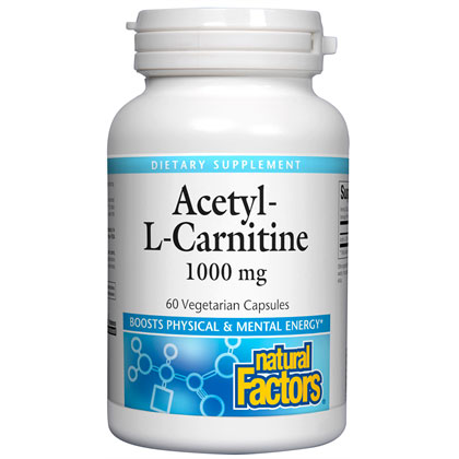 Acetyl-L-Carnitine 500 mg, 120 Vegetarian Capsules, Natural Factors