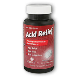 Acid Relief, 100 Chewable Tablets, NatraBio