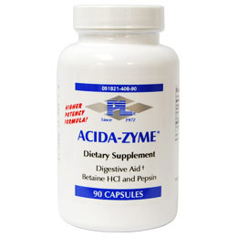 Acida-Zyme (Betaine HCI & Pepsin), 90 Capsules, Progressive Laboratories