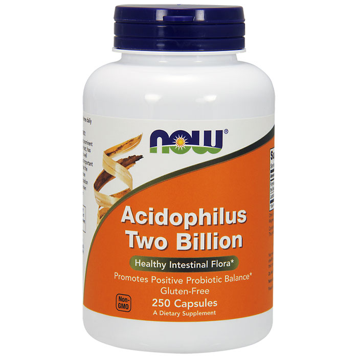 Acidophilus Two Billion, Value Size, 250 Capsules, NOW Foods