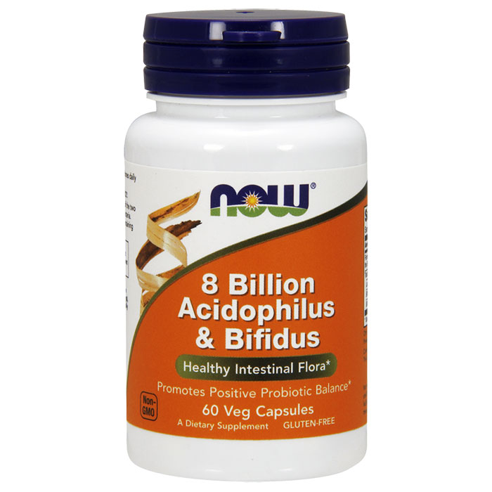Acidophilus & Bifidus 8 Billion, 60 Veg Capsules, NOW Foods