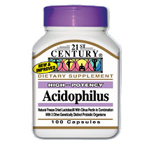 21st Century HealthCare Acidophilus High Potency 100 Capsules, 21st Century Health Care