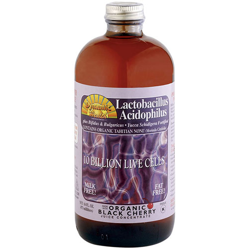 Lactobacillus Acidophilus Liquid, Black Cherry, 16 oz, Dynamic Health Labs