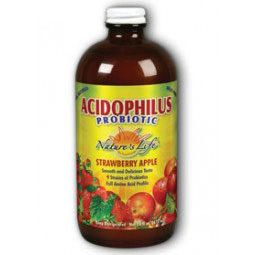 Acidophilus Probiotic Liquid - Strawberry Apple, 16 oz, Natures Life