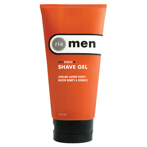 Zia Natural Skincare ActiShield Shave Gel for Men, 5 oz, Zia Natural Skincare